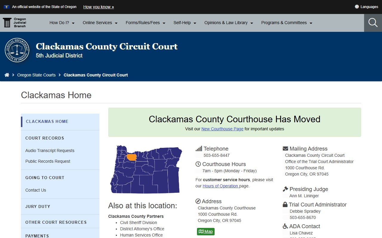 Multnomah County Circuit Court police records access in Portland Oregon